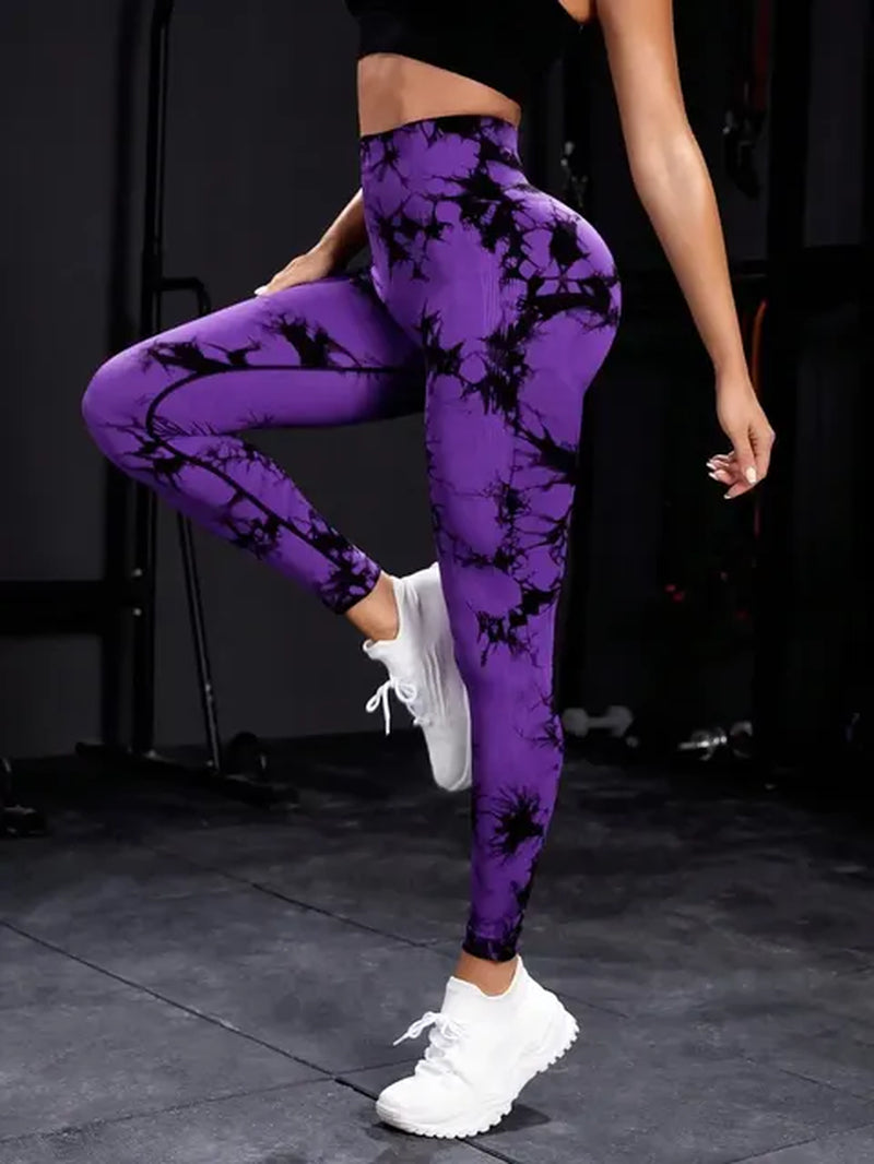 New Tie Dye Yoga Pants Sport Leggings Women Seamless High Waist Push up Woman Tights Fitness Workout Leggins Gym Clothing-Gennys fashion