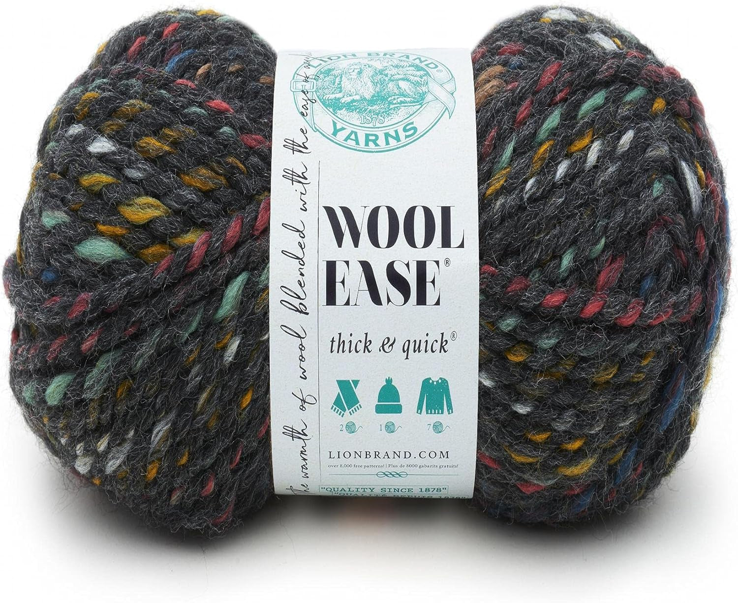 Company 640-618 Wool-Ease Thick & Quick Yarn, Bedrock, One Skein-Gennys fashion