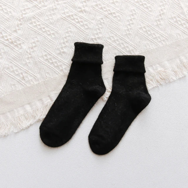 New High Quality Thick Angola Rabbit&Merino Wool Socks Women Winter Socks Warm Socks for Women Big Size-Gennys fashion