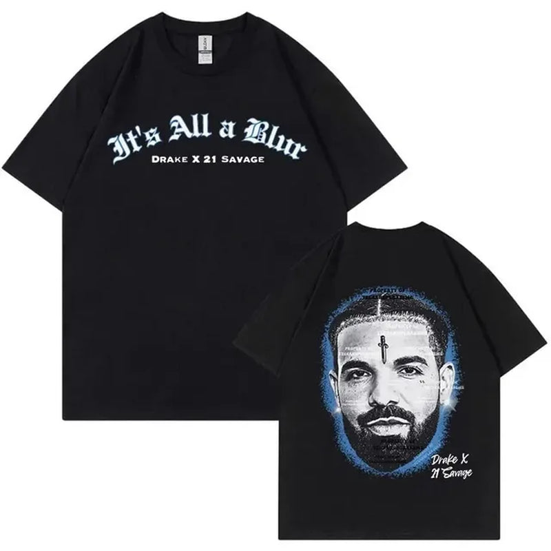 Rapper Drake for All the Dogs Album Tee Print T Shirt Men Women Cotton Hip Hop Short Sleeve T-Shirt Trend Tshirts Clothes Tops-Gennys fashion