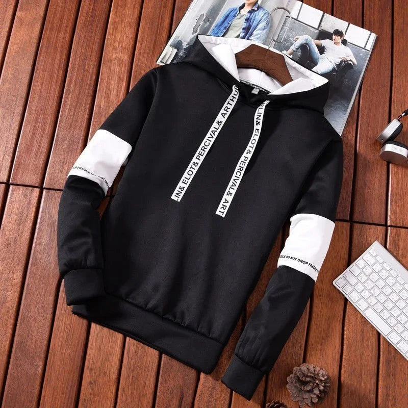 Men'S Hoodies Long Sleeve Casual Printing with Letter Sweatshirts New Spring Hip Hop Pullover Sports Top Male Hooded Sweatshirts-Gennys fashion