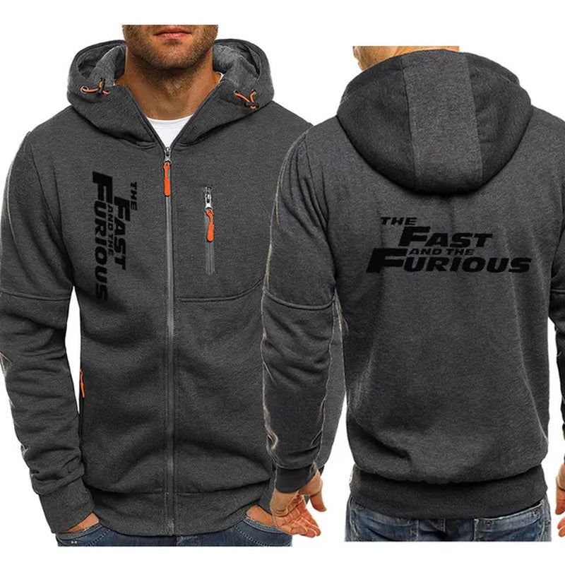 Fast and Furious Hoodies Jacket Fashion New Man'S Hoodied Comfortable Zipper Casual Sweatshirts Fleece Hoodies Jacket Hoodie-Gennys fashion