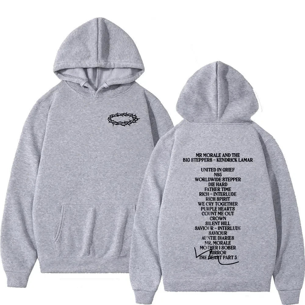 Hip Hop Rapper Kendrick Lamar Hoodie Mr. Morale and the Big Steppers Music Album Print Hoodies Men Casual Sweatshirts Streetwear-Gennys fashion