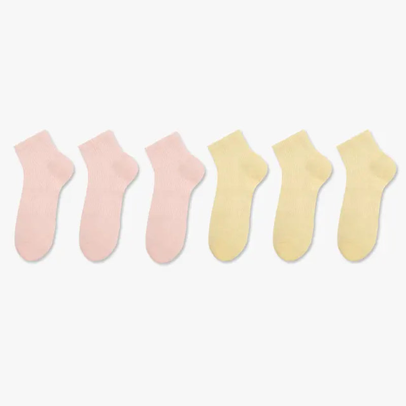 6 Pairs Women's Breathable Cotton Socks