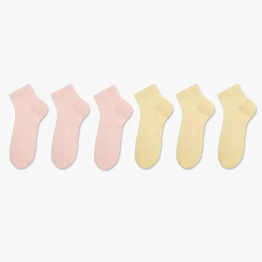 6 Pairs Women's Breathable Cotton Socks