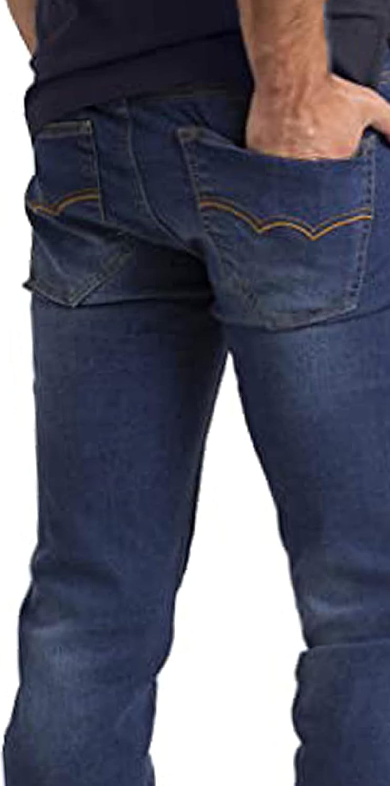 Mens Flex Jeans Stretch Skinny Relaxed Slim Fit Casual All Waists Denim Pant-Gennys fashion