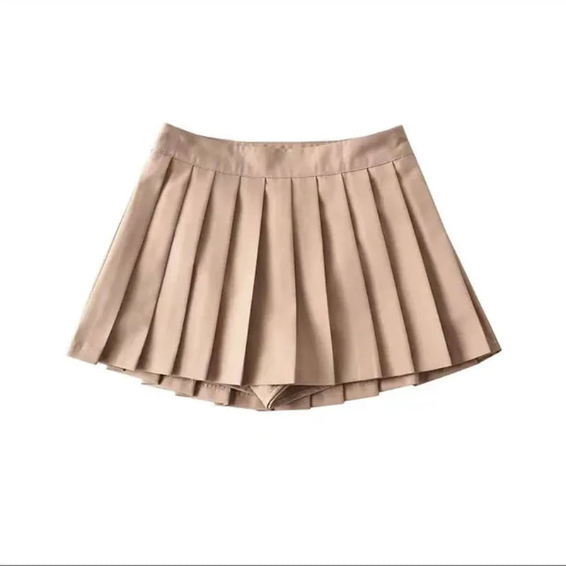 Sexy Women Pleated Skirts High Waist Summer Vintage Mini Skirts Korean Tennis Student White Designed Dance Skirt-Gennys fashion