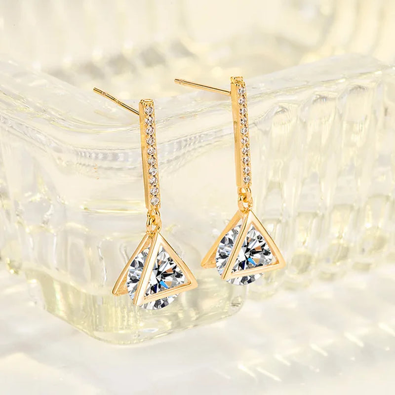 24K Gold Drop Earrings for Women