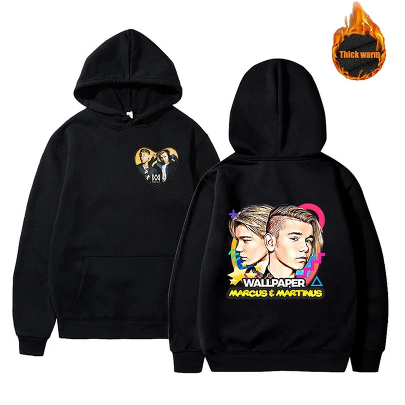 Marcus and Martinus Hoodie Sweatshirts Men Women Fashion Casual Cool Pullover Student Harajuku Streetwear Hoodies-Gennys fashion