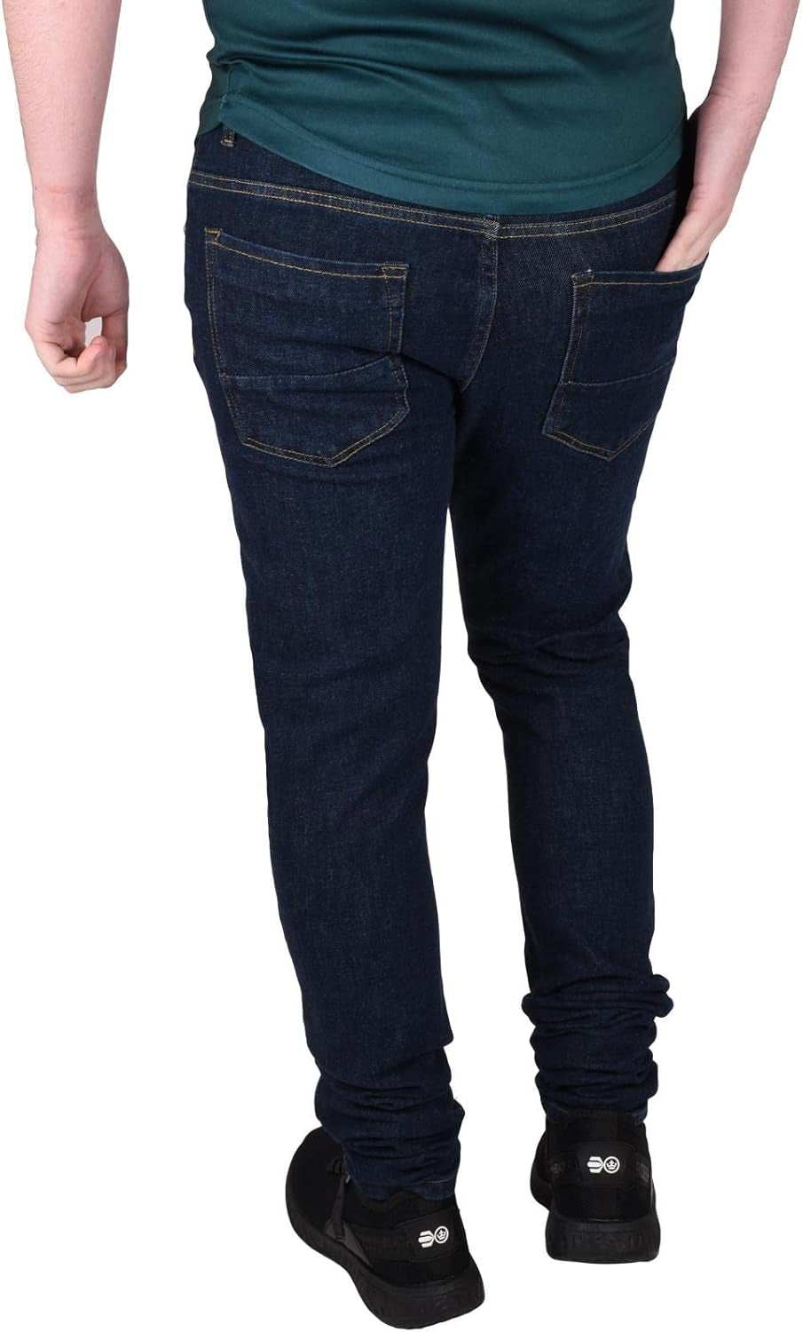 Mens Skinny Jeans Denim Pants Stretch Fit Men Trouser Button Fly Casual Bottom-Gennys fashion