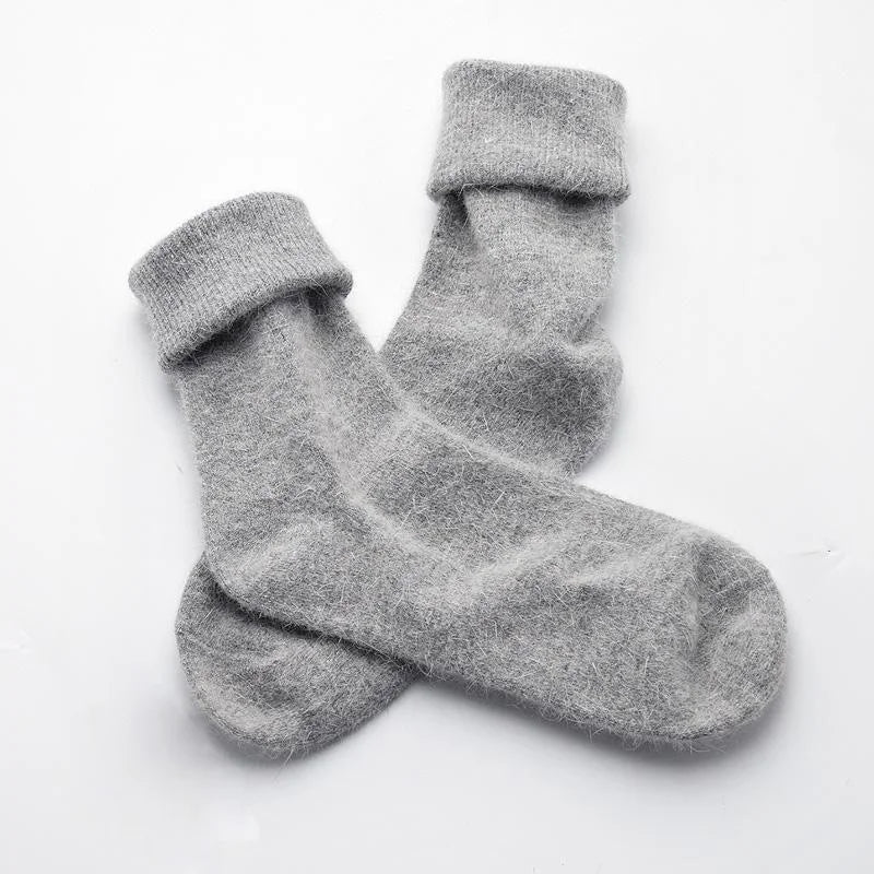 New High Quality Thick Angola Rabbit&Merino Wool Socks Women Winter Socks Warm Socks for Women Big Size-Gennys fashion