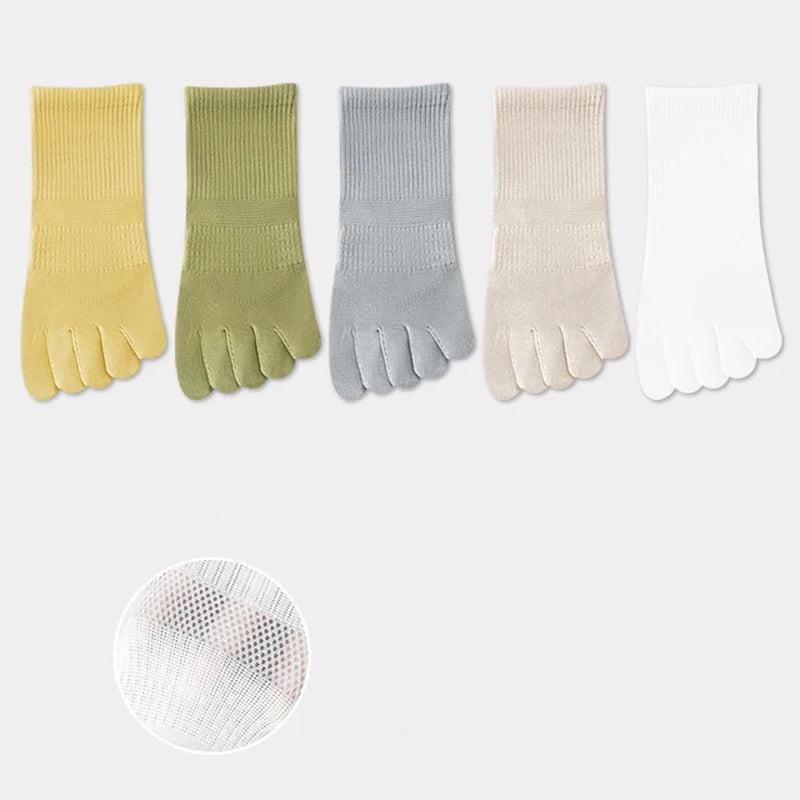 5 Pairs Women's Cotton Toe Socks