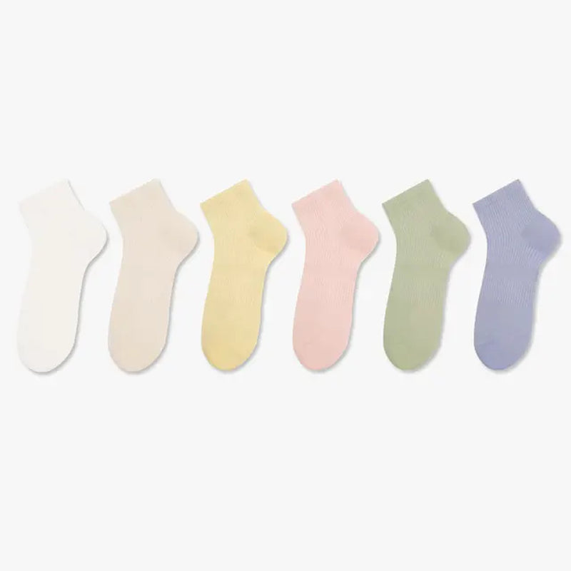 HA WA 6Pairs/Lot New Cotton Socks Women Spring Summer Thin Cotton Breathable Low-Top Short Tube Socks-Gennys fashion