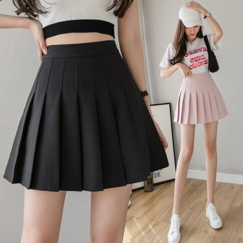 Women High Waist Sexy Mini Short Skirts Ladies Fashion Casual Business Pleated Kawaii Skirt Female Korean Skirt Shorts-Gennys fashion