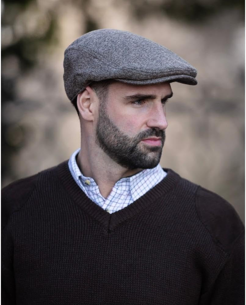 - Wool Blend Fitted Ivy Flat Cap-Gennys fashion