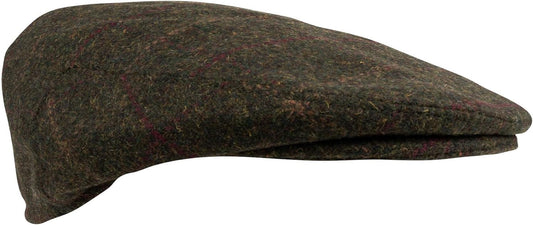 Wool Blend Flat Cap Patch-Gennys fashion