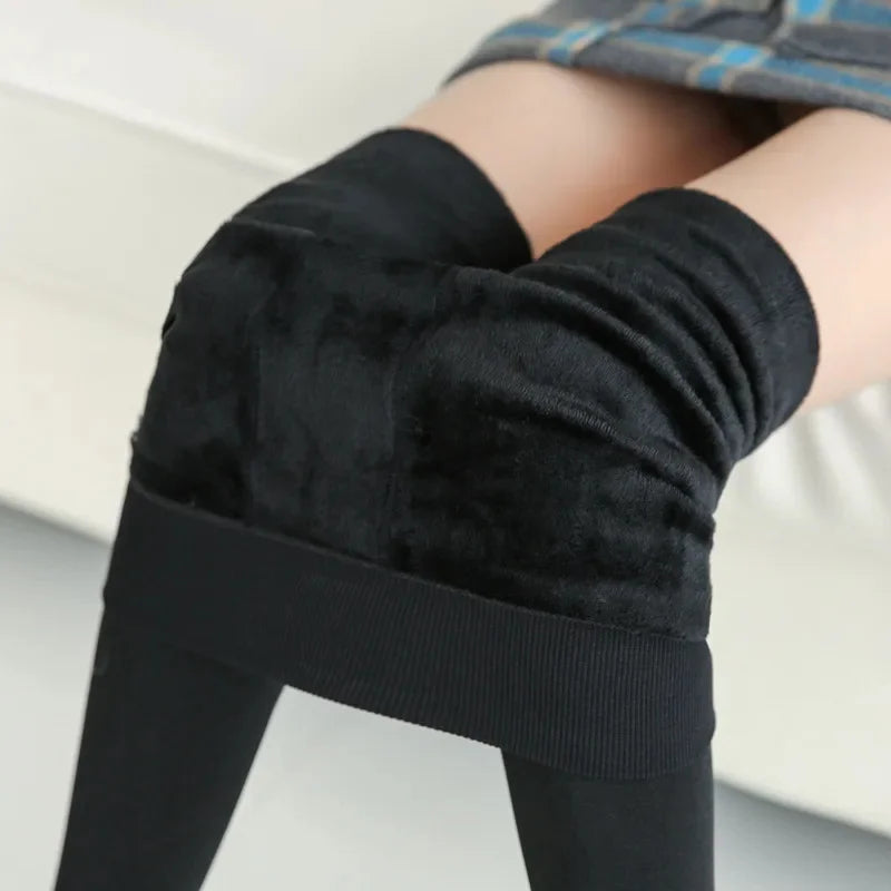 Winter Thermal Lambwool Leggings Women Thicken Fleece Lined Stretchy Leggins Warm Hight Waist Skinny Fitness Soft Joggers Tights-Gennys fashion