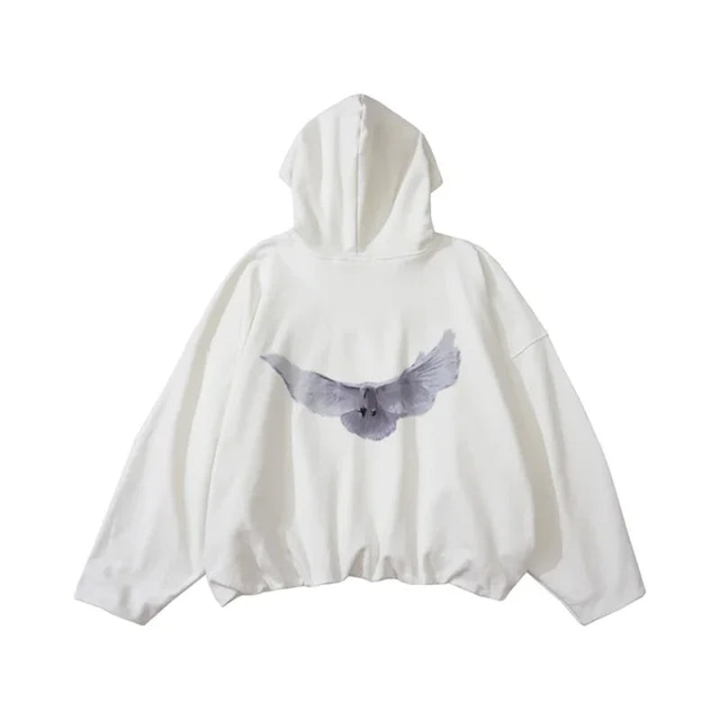 Double Layer 1.6Kg Heavy Fabric YZY Kanye West Hoodie Men Women 1:1 Best Quality Dove Print Season 6 Oversized Pullover-Gennys fashion