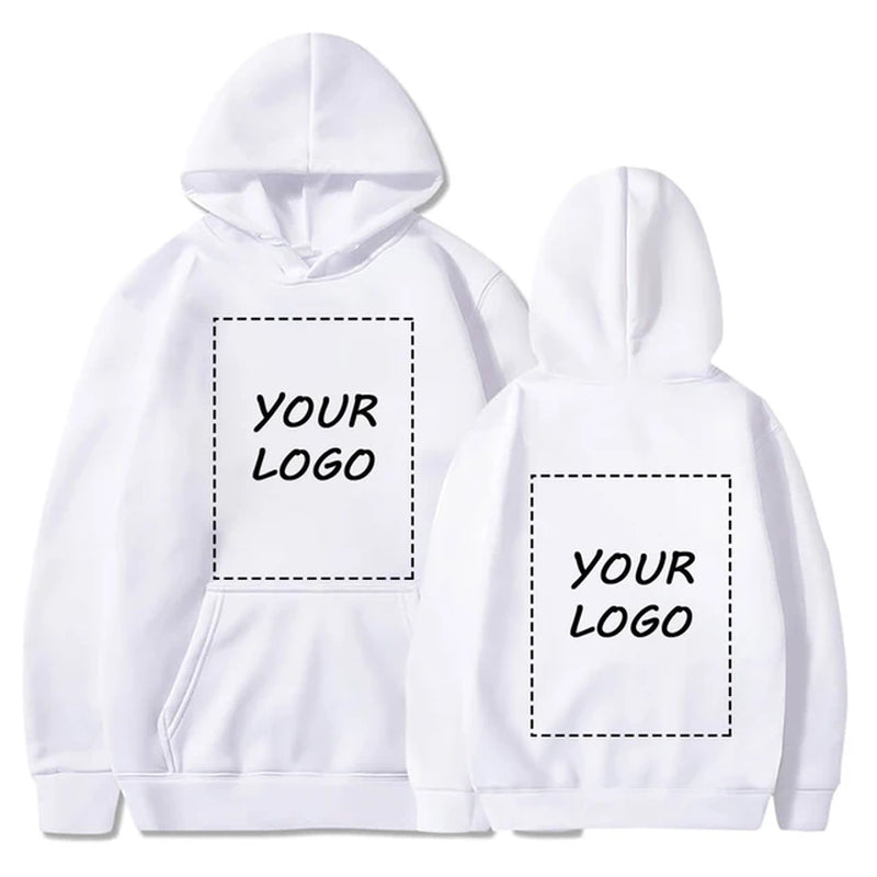 Custom LOGO Hoodies Diy Text Couple Friends Family Design Image Print Clothing Sports Leisure Harajuku Sweater Size M-4XL-Gennys fashion