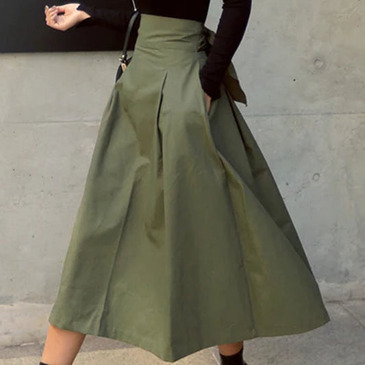 Korean High Waist Bow Skirt