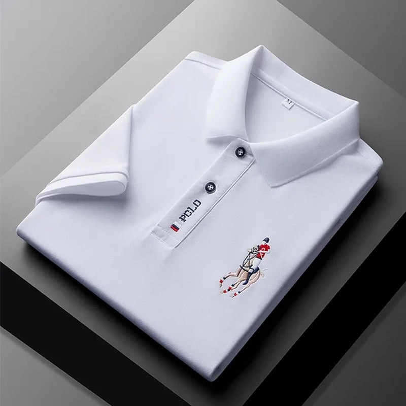 Men'S Embroidered Casual Fashion Short Sleeved POLO Shirt Summer Comfortable Top-Gennys fashion