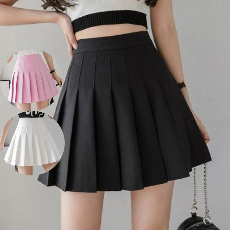 Women High Waist Sexy Mini Short Skirts Ladies Fashion Casual Business Pleated Kawaii Skirt Female Korean Skirt Shorts-Gennys fashion