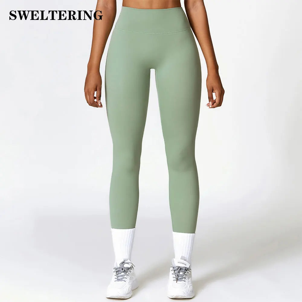 Women Sport Seamless Leggings High Waist Elastic Solid Yoga Leggings Gym Workout Trainning Joggings Pants Female Gym Accessories-Gennys fashion