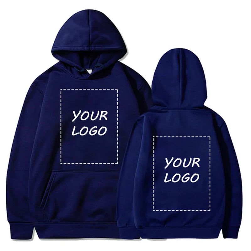 Custom LOGO Hoodies Diy Text Couple Friends Family Design Image Print Clothing Sports Leisure Harajuku Sweater Size M-4XL-Gennys fashion